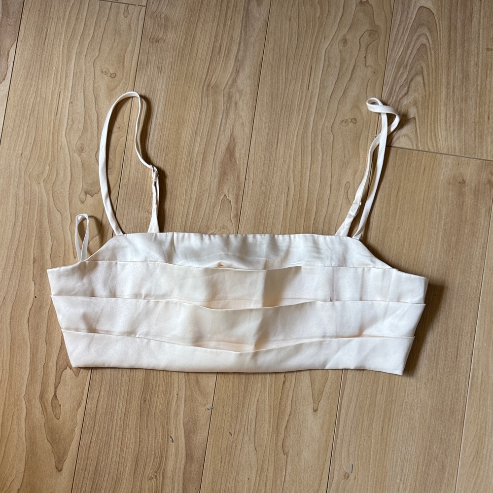 Layered Bandeau Crop Top with Adjustable Straps